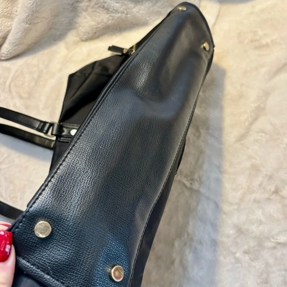 Travanti Laptop Bag Black Gold Hardware Red Interior Large Work Tote Travel